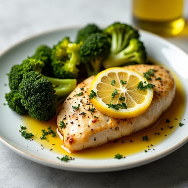 Sheet Pan Lemon Herb Chicken with Crispy Broccoli