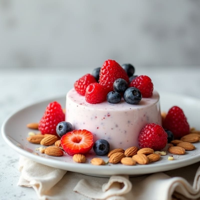 Silky Greek Yogurt Protein Mousse with Berries