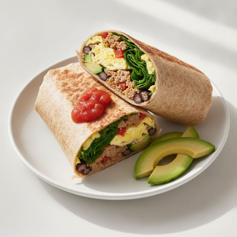 Hearty Sausage and Egg Breakfast Burrito