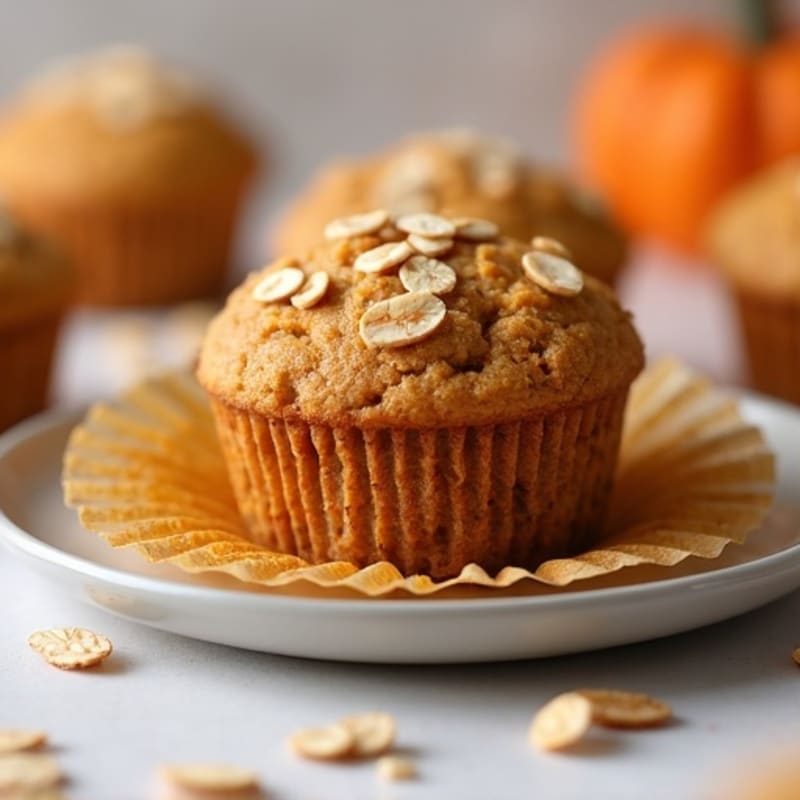 High-Protein Pumpkin Spice Oat Muffins