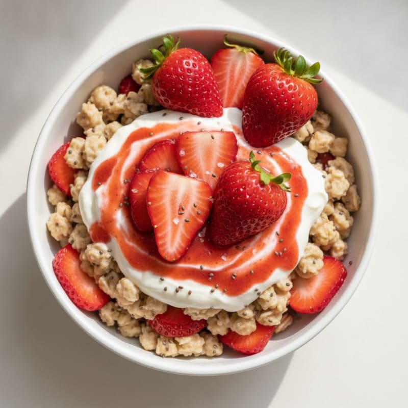 Strawberry Shortcake Overnight Oats