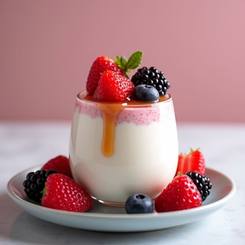 Silky Greek Yogurt Protein Mousse with Fresh Berries