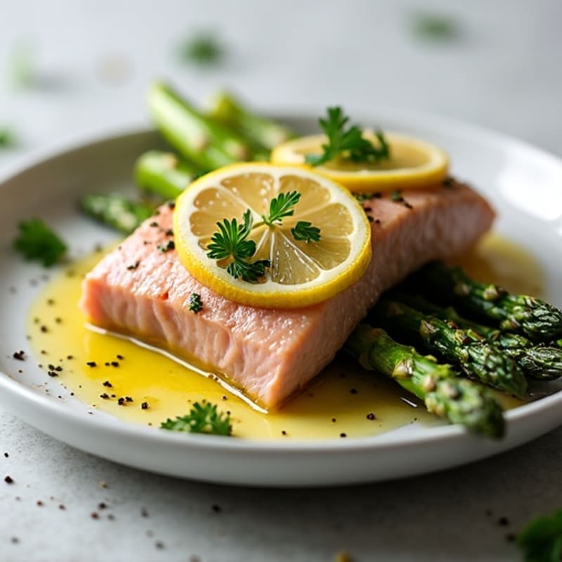 Lemon-Herb Seared Tuna with Roasted Asparagus