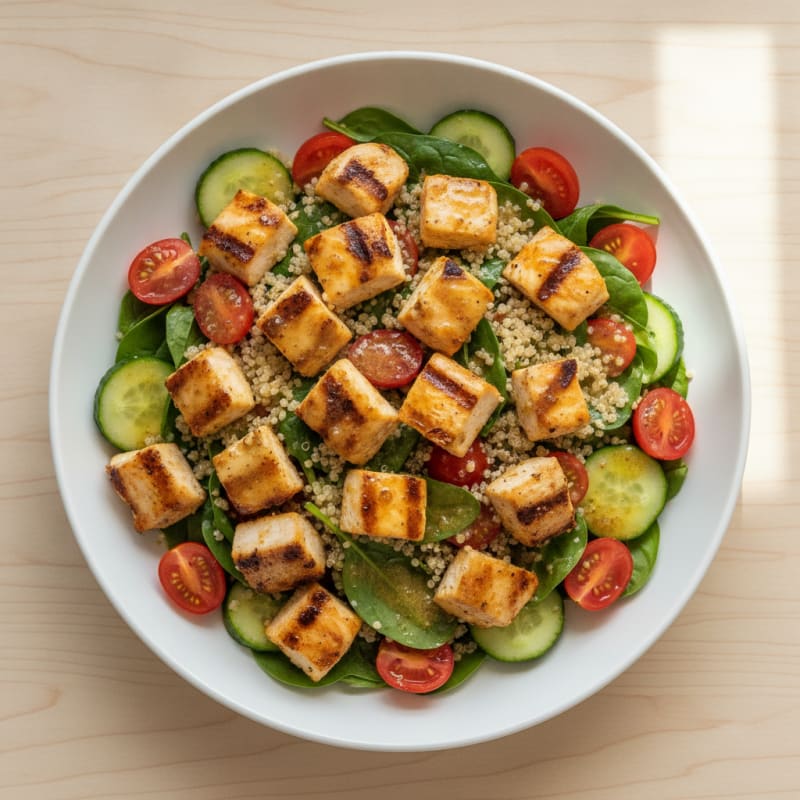 Grilled Chicken and Quinoa Salad with Lemon Vinaigrette