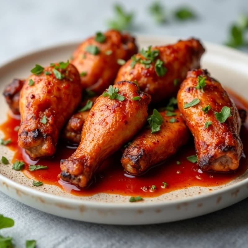 Crispy Roasted Spicy BBQ Chicken Wings