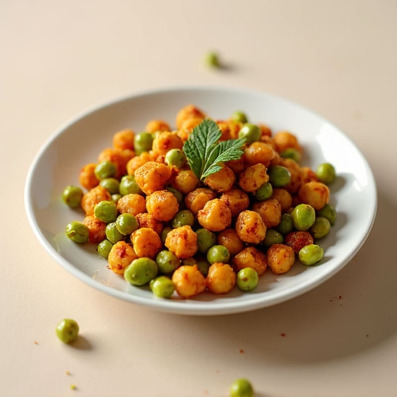 Crunchy Roasted Chickpeas with Edamame