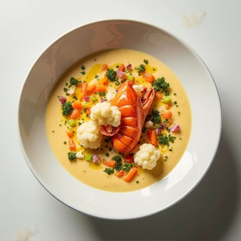 Silky Cauliflower Lobster Bisque