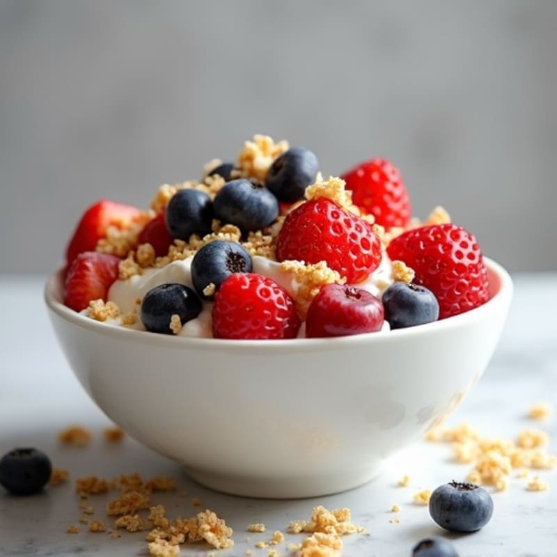 Crunchy Greek Yogurt Power Bowl with Honey-Drizzled Berries