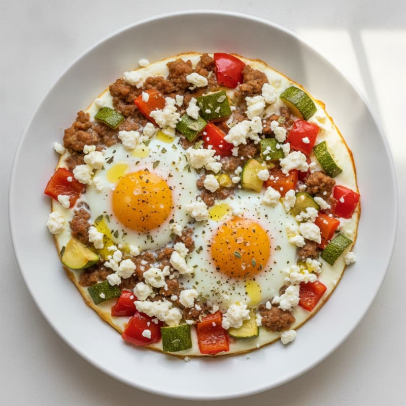 Baked Eggs with Roasted Vegetables