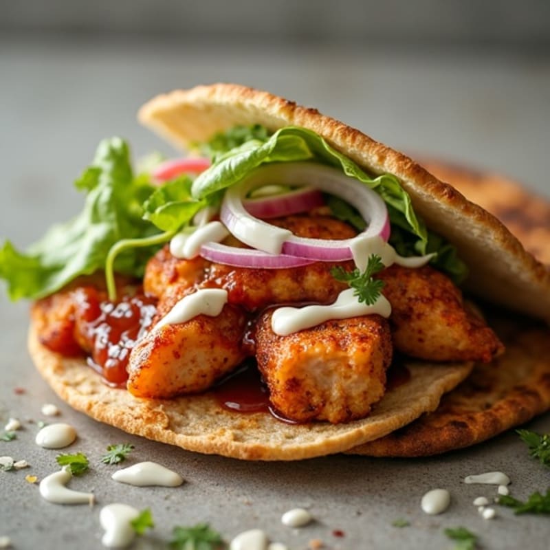 Crispy BBQ Ranch Chicken Flatbread