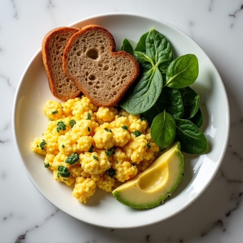 Egg White Scramble with Spinach and Turkey Sausage