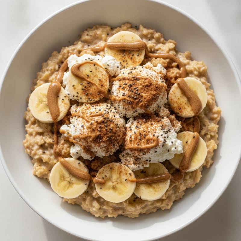 Cottage Cheese Banana Protein Oats