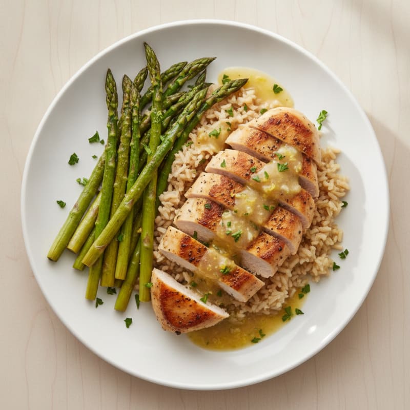 Lemon Herb Chicken with Roasted Asparagus