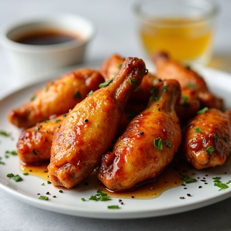 Crispy Baked Honey Garlic Chicken Wings
