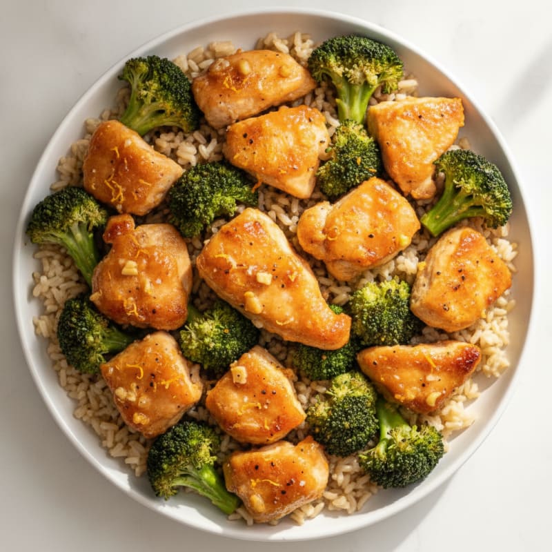 Baked Orange Chicken with Broccoli