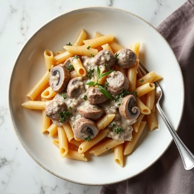 Healthy Creamy Beef Stroganoff