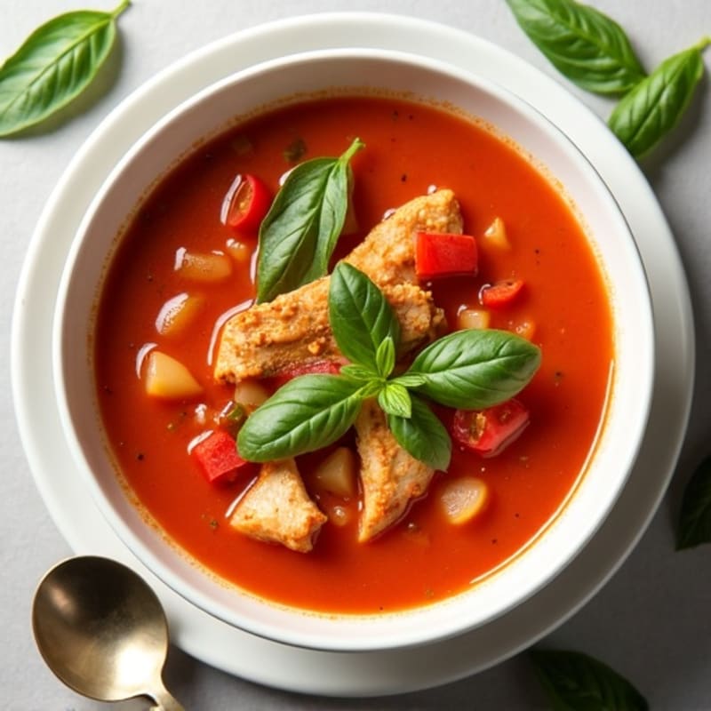 Fresh Tomato Basil Soup with Chicken
