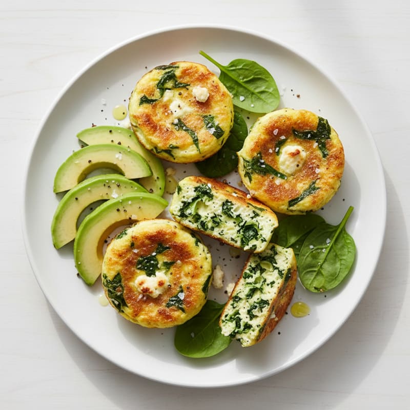 Baked Egg White and Spinach Bites