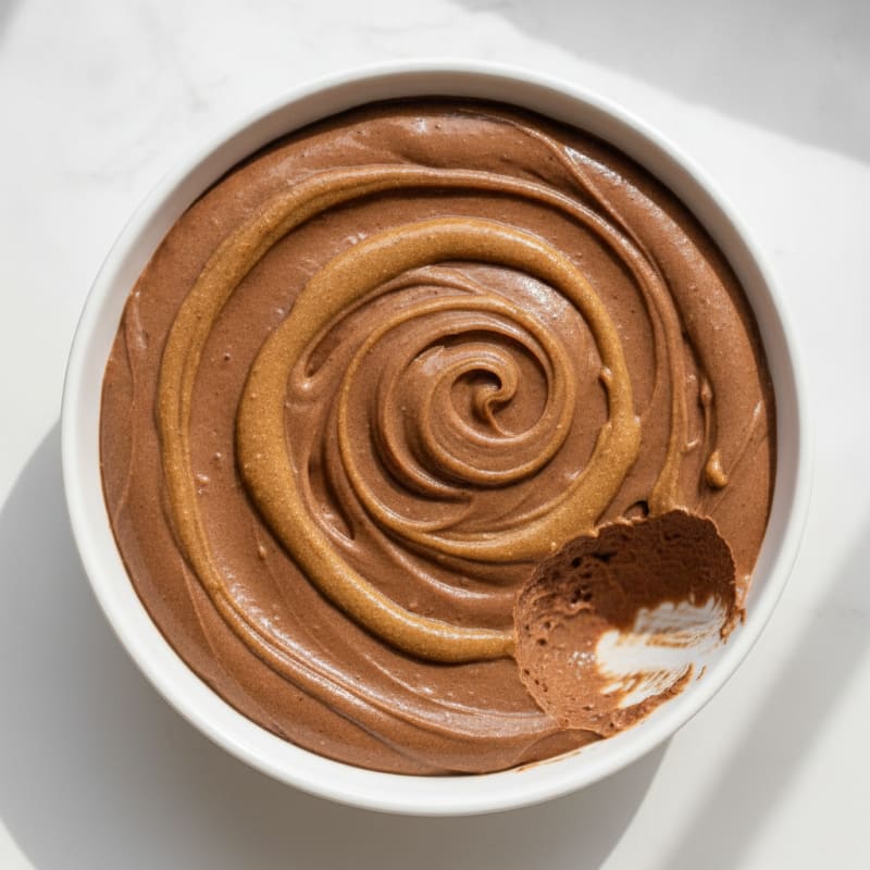 Silky Chocolate Protein Pudding with Almond Butter Swirl