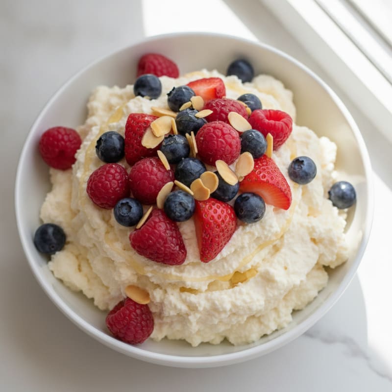 Silky Greek Yogurt Protein Mousse with Mixed Berries
