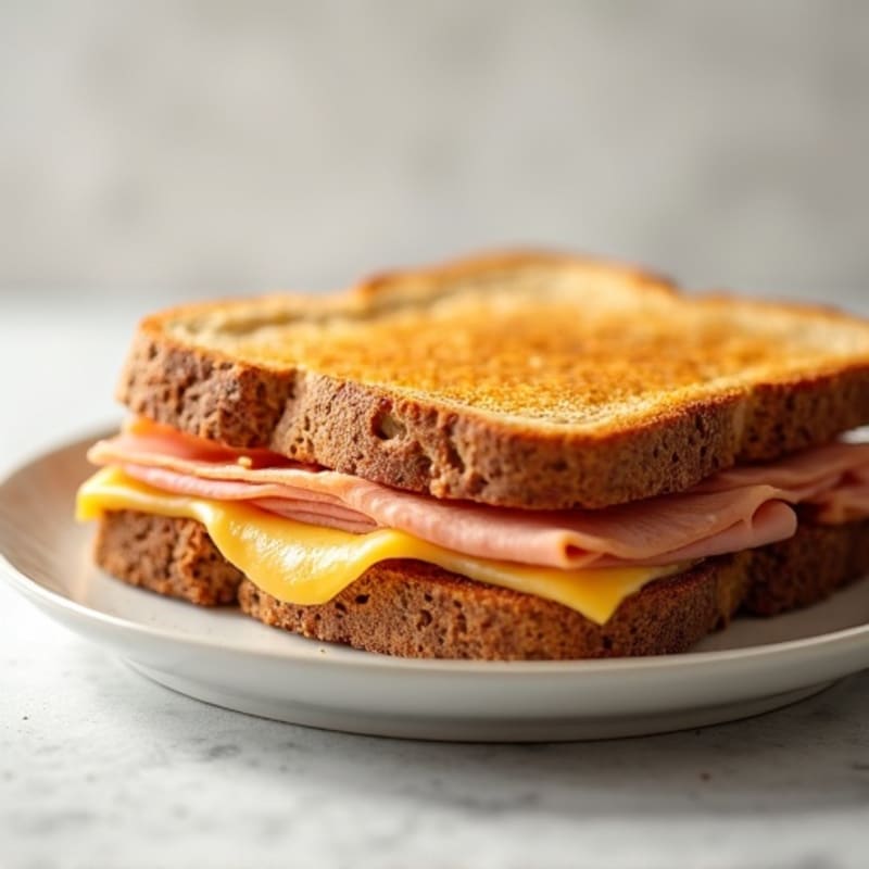 Lean Ham and Melted Swiss Whole Grain Toast