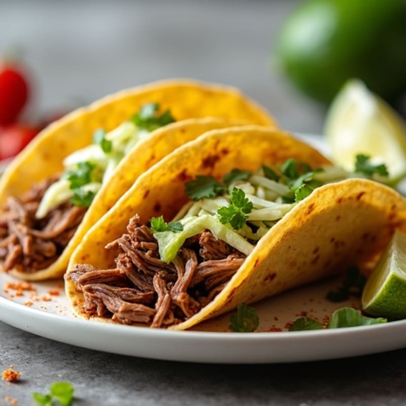 Tender Chili-Lime Shredded Beef Street Tacos