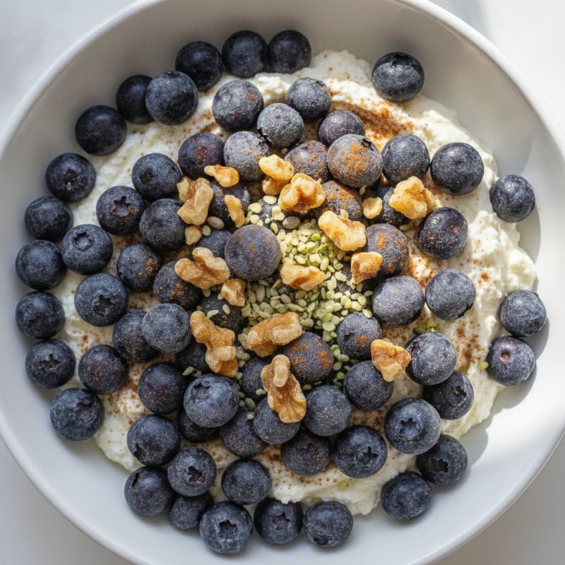 High-Protein Blueberry Cottage Cheese Bowl