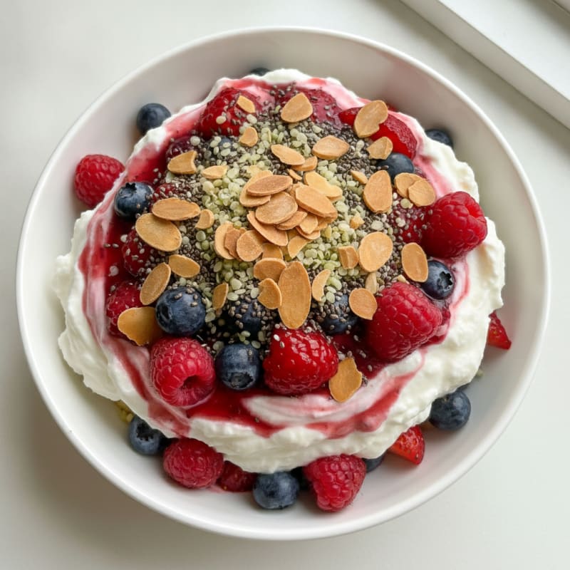 Creamy Greek Yogurt Protein Parfait with Mixed Berries