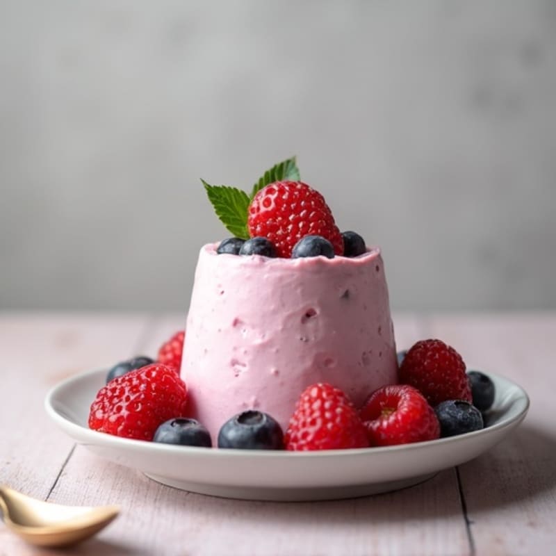 Creamy Greek Yogurt Protein Mousse with Mixed Berries