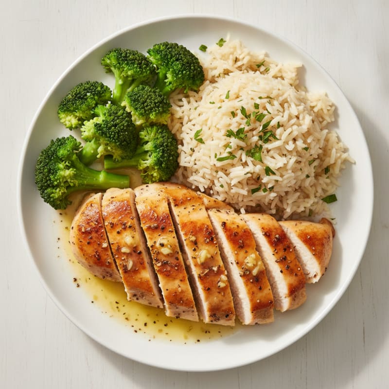 Lemon Herb Chicken and Basmati Rice