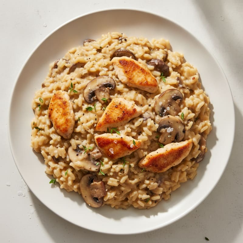Creamy Parmesan Mushroom Risotto