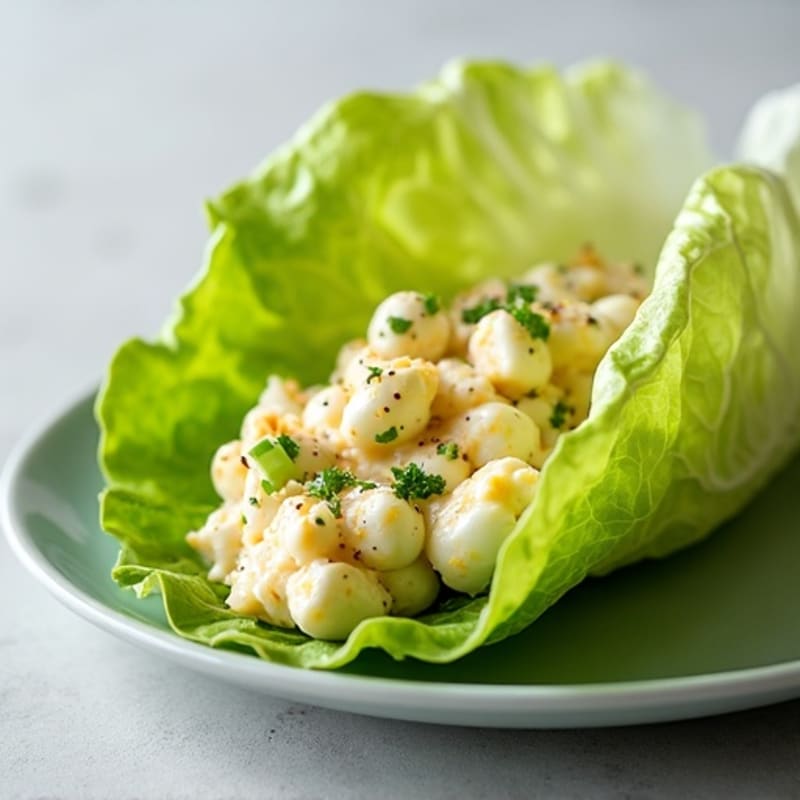 Creamy Greek Yogurt Egg Salad Lettuce Wrap