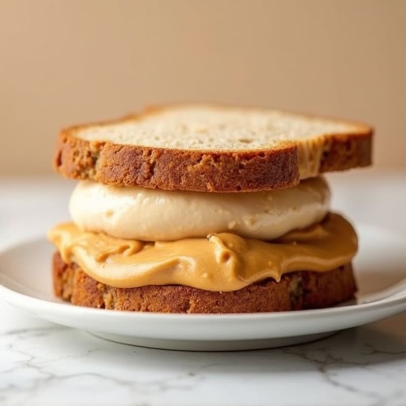 Peanut Butter and Vanilla Protein Cream Sandwich