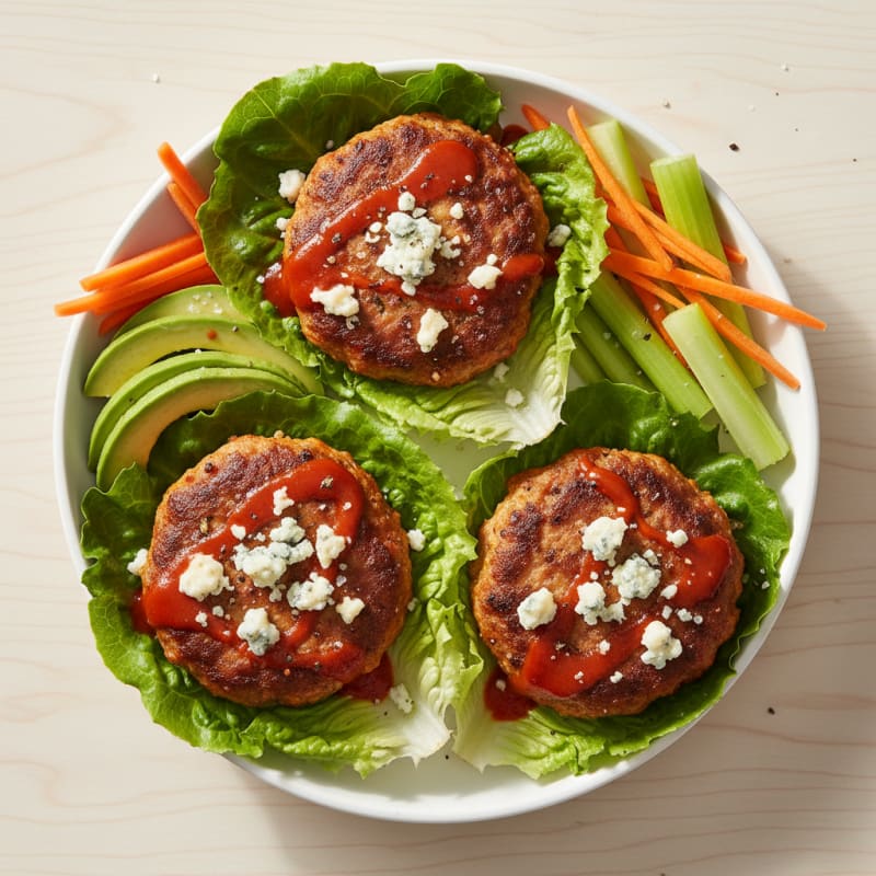 Crispy Buffalo Blue Cheese Burgers