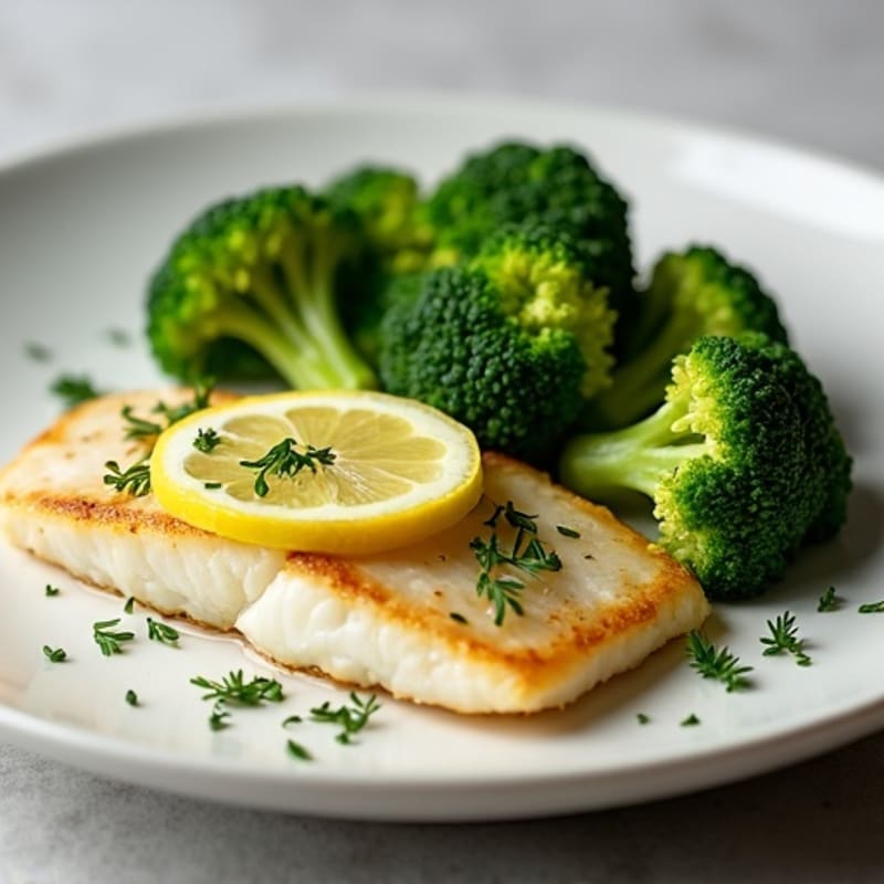 Lemon Herb Tilapia with Steamed Broccoli