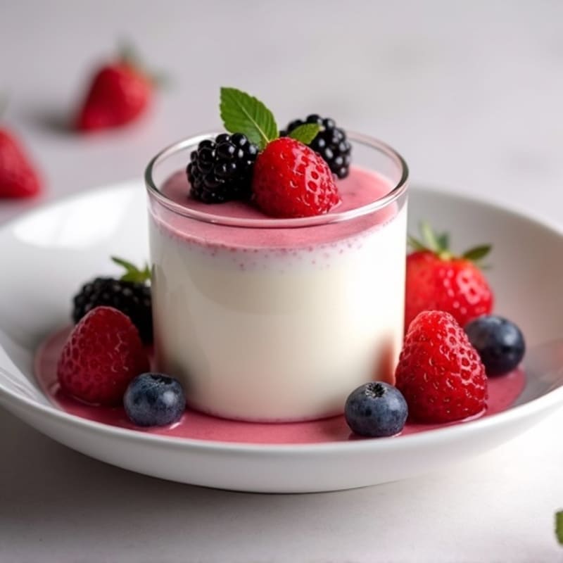Silky Greek Yogurt Protein Mousse with Mixed Berries