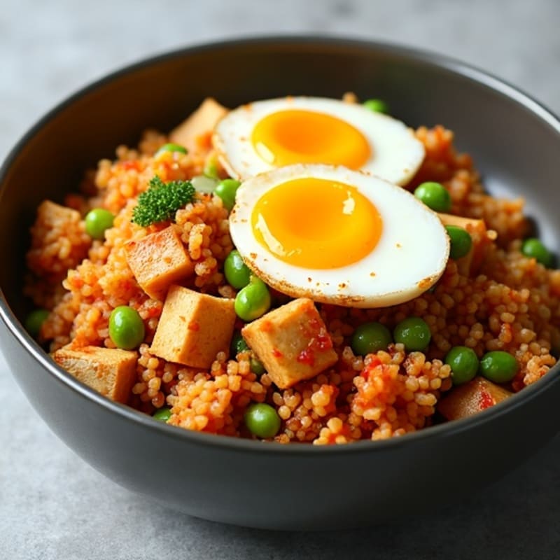 Crispy Cauliflower Rice Kimchi Stir-Fry