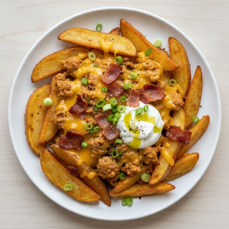 Clean-Eating Loaded Bacon Cheese Fries