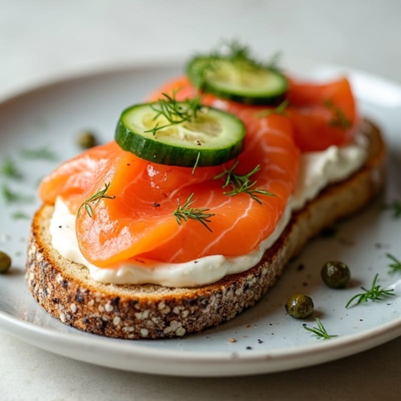 Smoked Salmon with Creamy Dill Spread and Crispy Seeded Toast