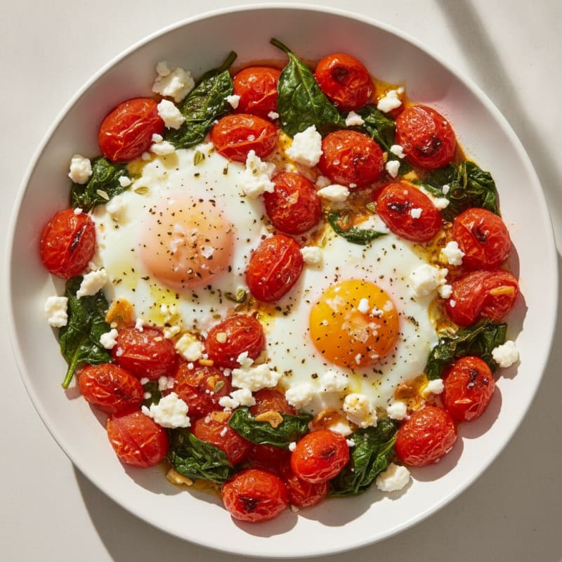 Baked Eggs with Feta and Tomatoes