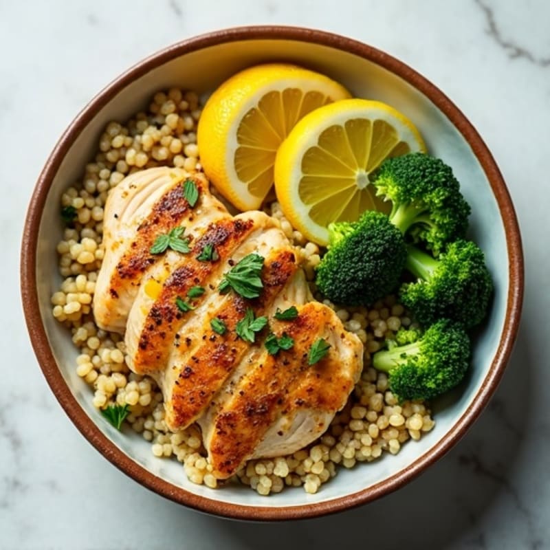 Lemon Herb Chicken and Quinoa Power Bowl