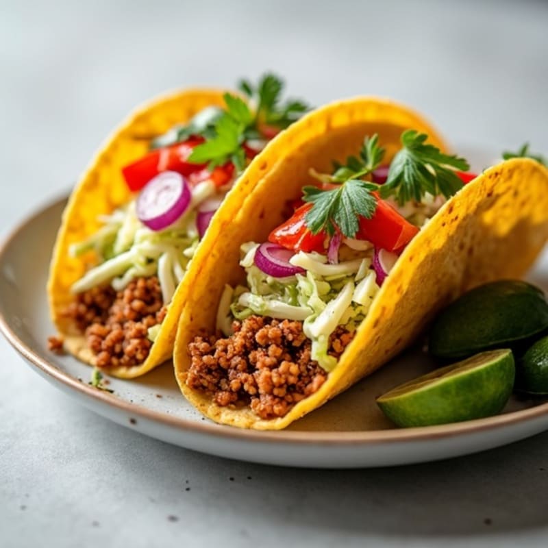 Spicy Ground Turkey Tacos with Crunchy Cabbage Slaw
