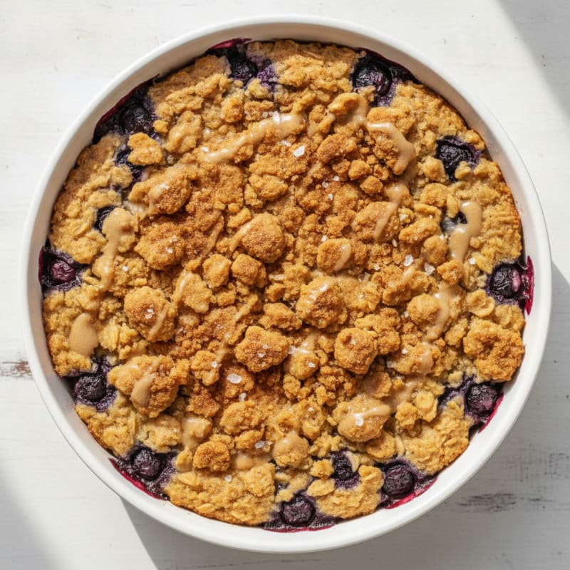Blueberry Crumble Baked Oatmeal