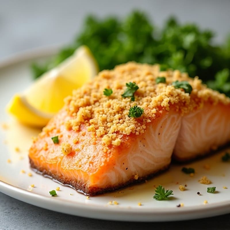 Baked Crispy Panko Crusted Salmon
