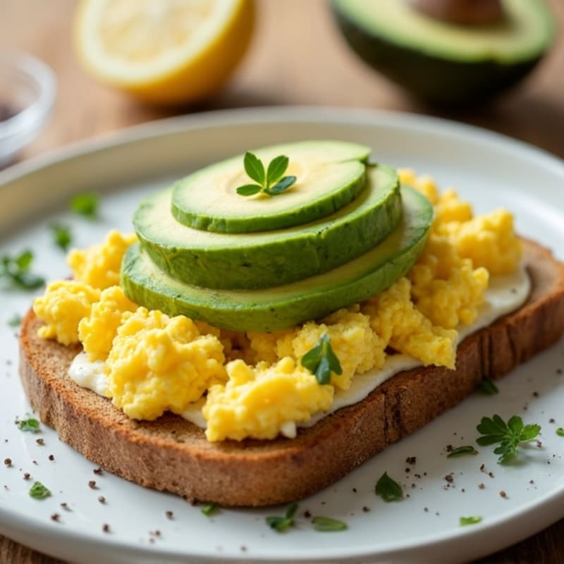 Creamy Scrambled Egg and Avocado Toast