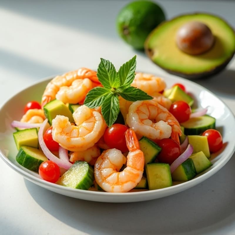 Citrus-Marinated Shrimp and Fresh Avocado Ceviche