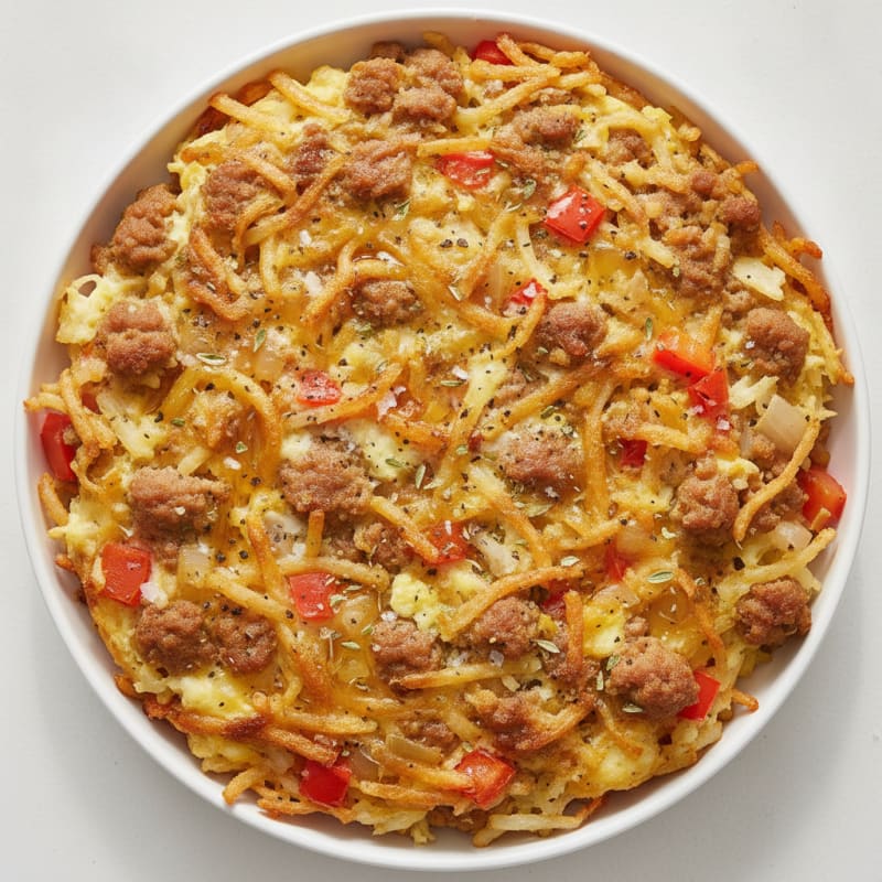 Sausage Hash Brown Breakfast Bake