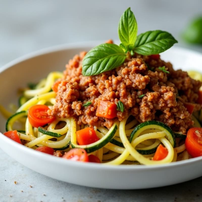 Protein-Packed Turkey Zucchini Noodle Bolognese