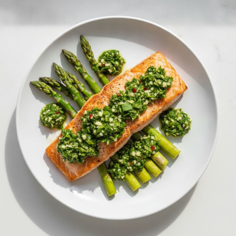 Pan-Seared Salmon with Fresh Chimichurri