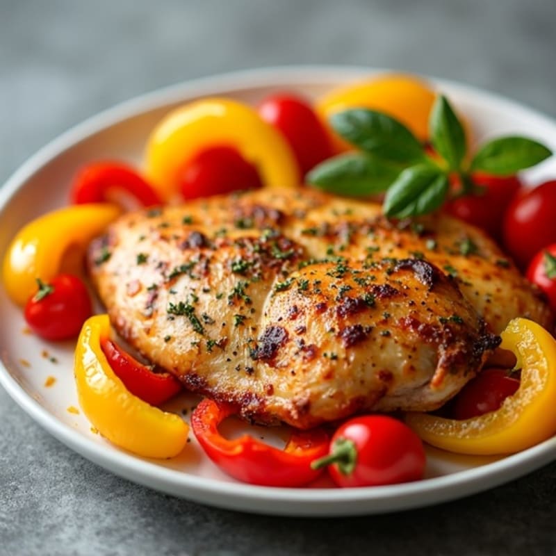 Sheet Pan Roasted Chicken and Bell Peppers